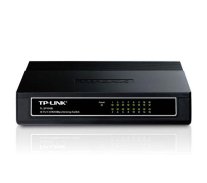 TP-Link TL-SF1016D 16-port 10/100M Desktop Switch,16 10/100M RJ45 ports, Plastic case