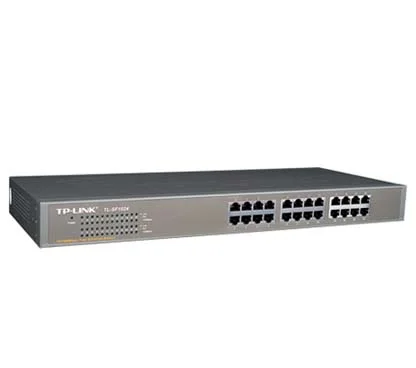 TP-Link TL-SF1024 24-port 10/100M Switch, 24 10/100M RJ45 ports, 1U 19-inch rack-mountable steel case