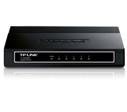 TP-Link TL-SG1005D 5-port Gigabit Switch, 5 10/100/1000M RJ45 ports, plastic case