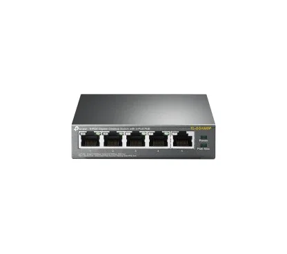 TP-Link TL-SG1005P Switch Gigabit Sobremesa de 5 puertos Gigabit con 4 puertos PoE, 56W, carcasa metal