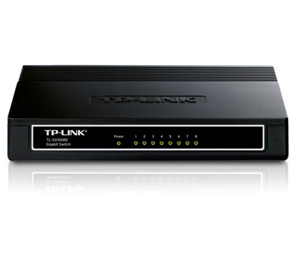 TP-Link TL-SG1008D 8-port Gigabit Switch, 8 10/100/1000M RJ45 ports, plastic case