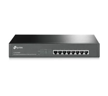 TP-Link TL-SG1008MP Switch PoE+ Gigabit de 8 puertos, 8 puertos RJ45 Gigabit, 802.3at/af, potencia PoE de 126W, carcasa metálica