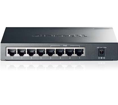 TP-Link TL-SG1008P Switch PoE de Sobremesa de 8 puertos Gigabit, 8 puertos 10/100/1000Mbps RJ-45 incluyendo 4 puertos PoE, carca