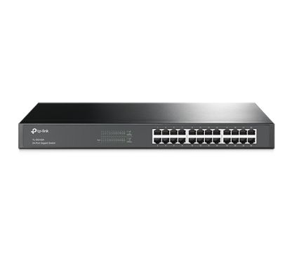 TP-Link TL-SG1024 24-port Gigabit Switch, 24 10/100/1000M RJ45 ports, 1U 19-inch rack-mountable steel case