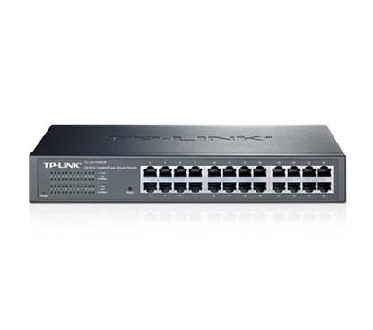 TP-Link TL-SG1024DE Switch Easy Smart de 24 puertos Gigabit, 24 puertos 10/100/1000Mbps RJ45, VLANs basadas en MTU/Puerto/Etique