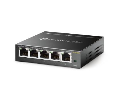 TP-Link TL-SG105S Switch de Escritorio Gigabit de 5 puertos, 5 puertos RJ45, Caja de acero para escritorio