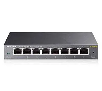 TP-Link TL-SG108E Switch Easy Smart de 8 puertos Gigabit, 8 puertos 10/100/1000Mbps RJ45, VLANs basadas en MTU/Puerto/Etiqueta,