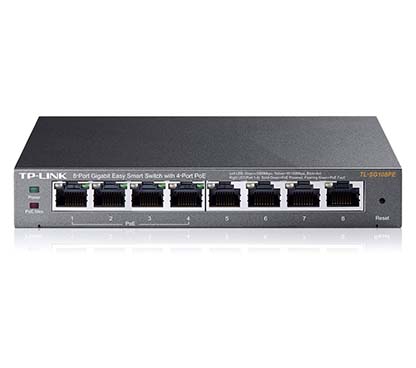 TP-Link TL-SG108PE Switch Easy Smart sobremesa de 8 puertos PoE Gigabit, 8 puertos RJ45 Gigabit incluidos 4 puertos PoE, aliment