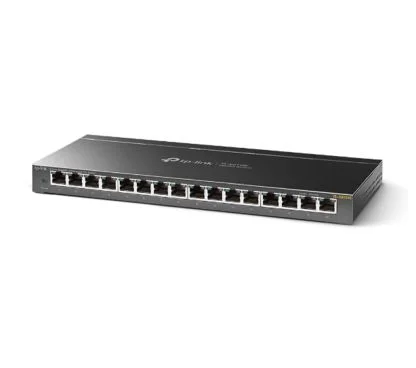 TP-Link TL-SG116E Switch Easy Smart Gigabit de 16 Puertos, 16 Puertos Gigabit RJ45, Caja de Acero de Escritorio, MTU/Port/Tag-ba