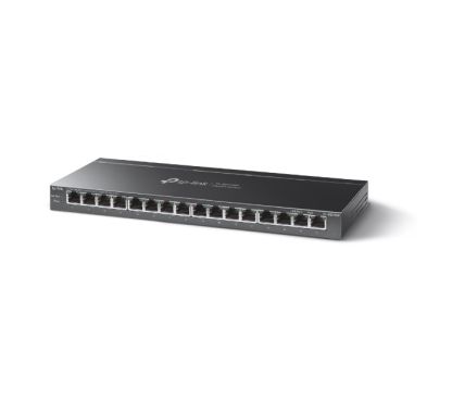 TP-Link TL-SG116P 16-Port Gigabit Desktop Switch with 16-Port PoE+ PORT: 16× Gigabit PoE+ Ports SPEC: 802.3at/af, 120 W PoE Power, Desktop Steel Case FEATURE: Extend Mode for 250m PoE Transmitting, P