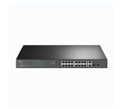 TP-Link TL-SG1218MP 18-Port Gigabit Rackmount Switch with 16-Port PoE+ PORT: 16× Gigabit PoE+ Ports, 2× Gigabit Non-PoE Ports, 2