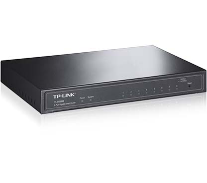 TP-Link TL-SG2008 Switch Smart Gigabit de 8 puertos, 8 puertos 10/100/1000Mbps RJ45, VLAN basada en etiqueta, STP/RSTP/MSTP, IGM