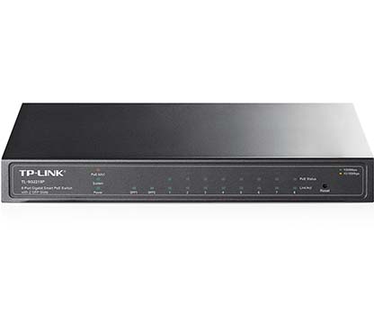 TP-Link TL-SG2210P Switch Smart PoE de sobremesa con 8 puertos Gigabit, 8 puertos RJ45 Gigabit incluyendo 2 puertos SFP, 802.3af