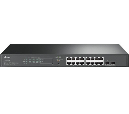 TP-Link TL-SG2218P JetStream™ 18-Port Gigabit Smart Switch with 16-Port PoE+ PORT: 16× Gigabit RJ45 Ports, 2× Gigabit SFP Slots