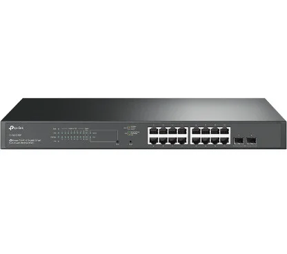 TP-Link TL-SG2218P JetStream™ 18-Port Gigabit Smart Switch with 16-Port PoE+ PORT: 16× Gigabit RJ45 Ports, 2× Gigabit SFP Slots