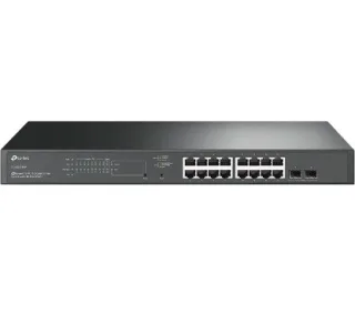 TP-Link TL-SG2218P JetStream™ 18-Port Gigabit Smart Switch with 16-Port PoE+ PORT: 16× Gigabit RJ45 Ports, 2× Gigabit SFP Slots