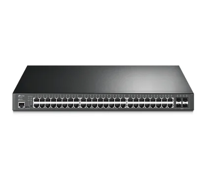 TP-Link TL-SG3452P - Switch Ethernet Gestionable Omada L2+ Montaje en Rack, 48x Puertos PoE+ (384W) 802.3at/af 10/100/1000Mbps y 4x Slot SFP, Carcasa de Metal