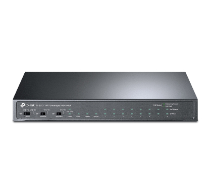 TP-Link TL-SL1311MP Switch no gestionable 8x PoE+ 10/100, 2x Gigabit, 1x SFP, PoE Extended y auto recovery