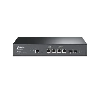 TP-Link TL-SX3206HPP - Switch Ethernet Gestionable L2+, Montaje en Rack y Sobremesa, 4x Puertos RJ45 Gigabit 802.3bt PoE++ y 2x Slot SFP+, Carcasa de Metal