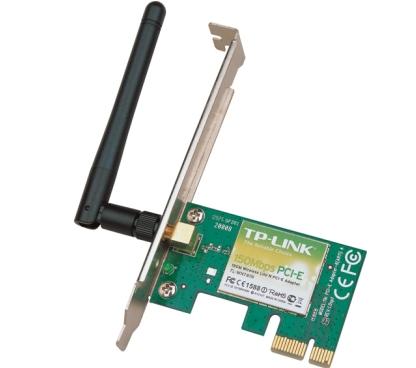 TP-Link TL-WN781ND 150Mbps Wireless PCI Express Adapter, Atheros, 1T1R, 2.4GHz, 802.11n/g/b, 1 detachable antenna