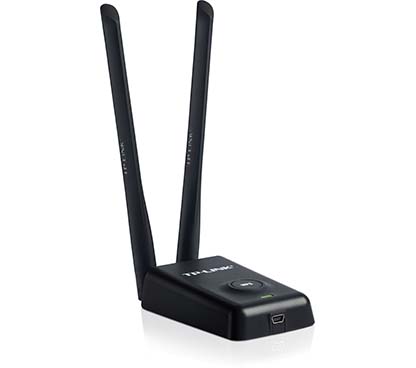 TP-Link TL-WN8200ND 300Mbps High Power Wireless USB Adapter; 2.4GHz,1T2R,802.11b/g/n; High Power up to 500mw; 2*5dBi detachable