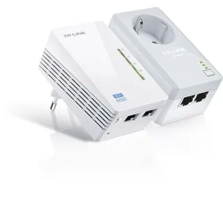TP-Link TL-WPA4226KIT Kit Extensor Powerline WiFi AV500 a 300 Mbps de 2 puertos incluyendo 1 TL-WPA4220 y 1 TL-PA4020P, 500Mbps