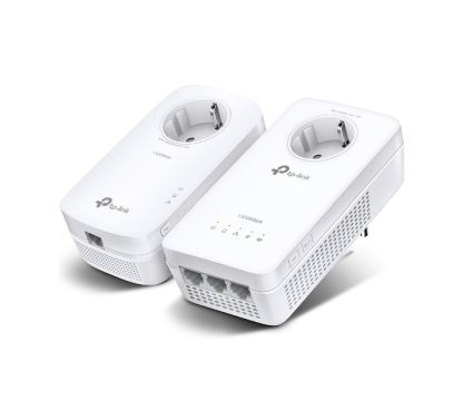 TP-Link TL-WPA8631P KIT Kit Extensor WiFi ac Powerline AV1300 con toma de corriente adicional. Velocidad: 300 Mbps en 2.4 GHz +