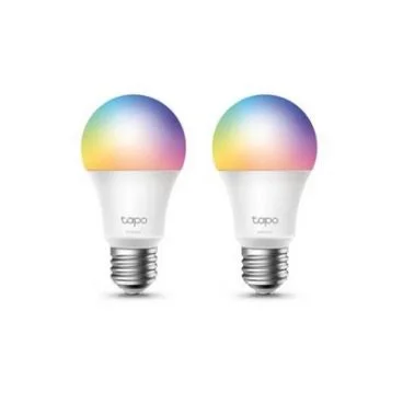 TP-Link TL13E(2-pack) Smart Wi-Fi Light Bulb, Multicolor SPEC: 2.4 GHz, IEEE 802.11b/g/n, E27 Base, 220–240 V, 50/60 Hz, Brightness: W: 806 lm/ R: 55 lm/G: 140 lm/B: 25 lm, 8.3 W, 2,500 K – 6,500 K, Beam Angle 220°, 8.3 kWh / 1000