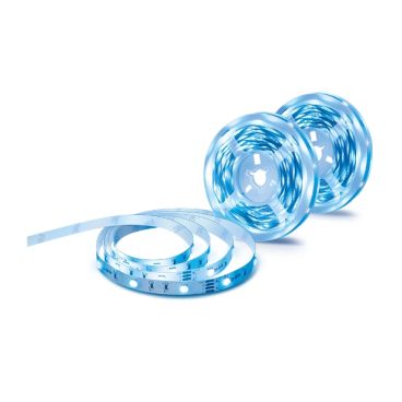TP-Link TL61-10 Smart Light Strip, Multicolor SPEC: 2.4 GHz Wi-Fi, 802.11b/g/n, two 16.4 ft/5m RGB LED light strips, 12V/1.5A power adapter FEATURE: Tapo Smart app, no hub required, works with Alexa, Google Assistant, remote contr