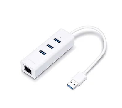 TP-Link UE330 Adaptador USB 3.0 a Ethernet Gigabit con 3 puertos USB 3.0, 1 conector USB 3.0, 1 puerto Ethernet Gigabit, 3 puert