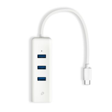 TP-Link UE330C Adaptador USB-C a Ethernet Gigabit con Hub de 3 Puertos USB 3.0