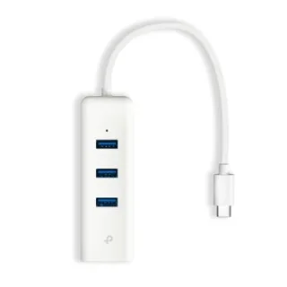 TP-Link UE330C Adaptador USB-C a Ethernet Gigabit con Hub de 3 Puertos USB 3.0