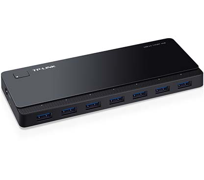 TP-Link UH700 Hub USB 3.0 de 7 puertos, Diseño de escritorio, adaptador de corriente a 12V/2,5A incluido