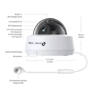 VIGI Cámara IP Domo C220I 2MP Plástico IR 2.8mm