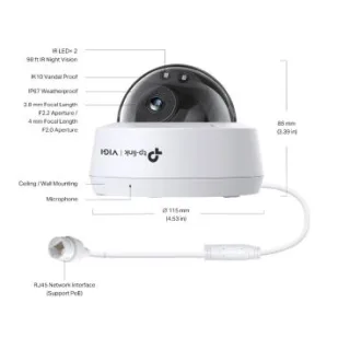 VIGI Cámara IP Domo C230I 3MP Plástico IR 2.8mm