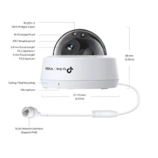VIGI Cámara IP Domo C230I 3MP Plástico IR 4mm
