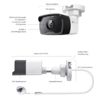 VIGI Cámara IP Bullet C320I 2MP Plástico IR 6mm
