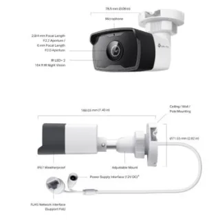 VIGI Cámara IP Bullet C340I 4MP Plástico IR 2.8mm