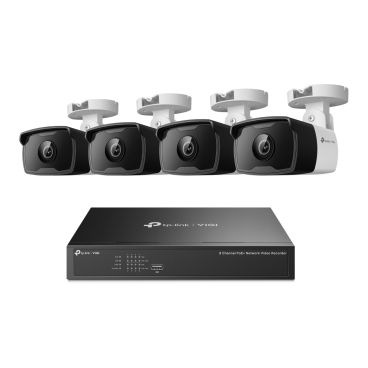 TP-Link VIGI VIGI NK8P-B434I VIGI 3MP Bullet IPC + 08 Channel PoE+ NVR KIT Include: 04 IPC model VIGI C330I(4mm) + 01 VIGI NVR1008H-8P Not included HDD