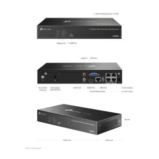 VIGI Grabador IP NVR1004H-4P Rack 01 HDD 04 C PoE