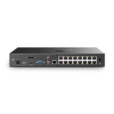 TP-Link VIGI VIGI NVR2016H-16P 16 Channel PoE+ Network Video Recorder Spec:4K HDMI Video Output & 16MP Decoding Capacity; 24/7 Continuous Recording; 16-Channel Real-Time Live View; 16-Channel Simultaneous Playback; H.265+; ONVIF E