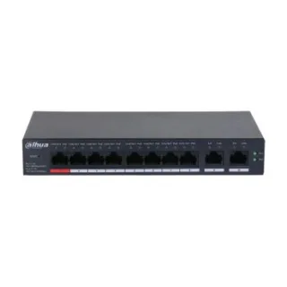 Dahua DH-CS4010-8ET2GT-110 - Switch Gestionable Layer 2, 10 Puertos (8x 10/100Mbps PoE+ y 2x 1GE), PoE: 1 Puerto PoE++ y 7x PoE+, Budget 110W, Distancia Hi-PoE hasta 250 m.