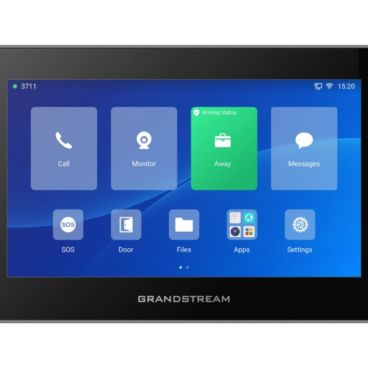 Grandstream GSC3575 Panel negro de control de instalaciones e intercomunicador HD. Pantalla táctil de 7''. Wifi 6 de doble banda. 6 cuentas SIP, 2 llamadas bidireccionales. Bluethooth 5.0 y Android 13.