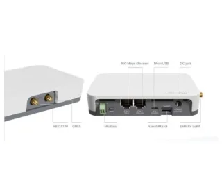 Mikrotik (KNOT LR8 KIT) RB924iR-2nD-BT5&BG77&R11e-LR8 Gateway IoT, 2 puertos 10/100 (PoE In y Out) Wireless doble cadena, Bluetooth y GPS, sin antena Lora integrada