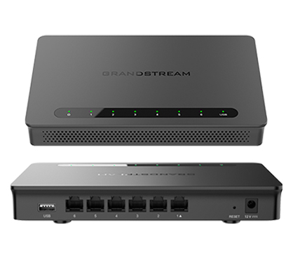Grandstream GWN7001 Wired Router, 6x GbE WAN/LAN, 2.2Gbps NAT routing, 60K NAT sessions, VPN (530Mbps), DPI, SDN, cloud provisio