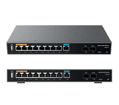 Grandstream GWN7003 Wired Router, 2x SFP, 9x GbE WAN/LAN, 1x PoE-In, 2x PoE-Out, 2.2Gbps NAT routing, 60K NAT sessions, VPN (530