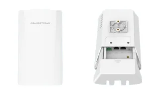 Grandstream GWN7605CLR Punto de acceso Wi-Fi compacto para exteriores, 2x2 Wi-Fi 5, 2x GbE, entrada de 12–24V DC, PoE, IP66