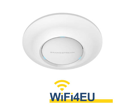 Grandstream GWN7660 Punto de acceso Wifi 6 (802.11ax) de interior. 1,77Gbps. Cobertura +175m. Soporta +256 clientes. Puertos: 2 x GbE. Chipset Broadcom. Apto para WiFi4EU.