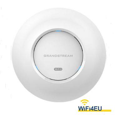 Grandstream GWN7660E Punto de acceso Wifi 6 AX3000 (802.11ax) de interior. Velocidad:3Gbps. Cobertura:175m. Clientes: 256. Puertos: 1xGbE. Chipset Broadcom. Apto para