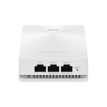 Grandstream GWN7661E Punto de acceso WiFi 6 (802.11ax)de interior de pared (In-Wall) AX3000 2x2:2 MU-MIMO 2,4Ghz 3x3:2 5Ghz. Velocidad:3Gbps. Cobertura +100m. Soporta +256 clientes. Puertos: